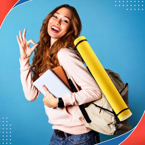 Image of Yahenda 6 Pcs Expandable Poster Tubes Bulk, 24 inch- 40 inch Extendable Blueprint Tube with Shoulder Strap Waterproof Portable Durable Round Cases for Drawing, Poster, Office Bulk Supply(Bright Color)