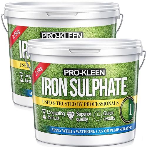 Premium Iron Sulphate Lawn Tonic/Lawn Conditioner | Easily Soluble Damp Grade| Makes up to 5000L & Covers up to 5000m2 (5 KG)