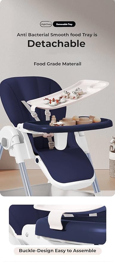 Image of Multifunction 6 in 1 Baby High Chair, Modern Safe & Compact Baby Highchair, Easy to Clean, Removable Tray, Easy to Assemble, 6 Options 3 Seat Positions