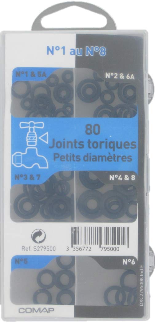 Coffret de 80 Joints Toriques d'Étanchéité pour Robinet - Grands Diamètres