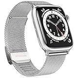 Modelo y tamaño compatibles: la pulsera de repuesto es compatible con el Apple Watch Series 6/5/4/3/2/1 / SE. 38 mm / 40 mm para muñeca de 5.5 "-8.3" (140 mm-210 mm); 42 mm / 44 mm para muñeca de 5,5 "a 7,5" (180 mm a 240 mm).