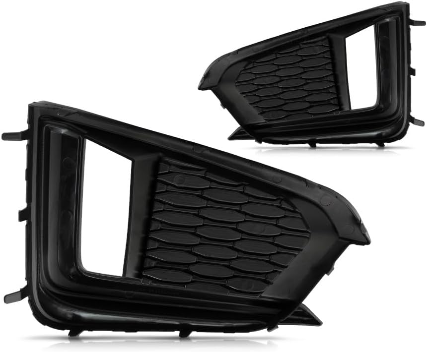 For Subaru Impreza 2017 2018 2019 Fog Light Cover Driver And Passenger Side | Pair | Front | For Use With Daytime Running Lights | Plastic | Textured Black With Gloss Black | For SU1038129, SU1039129