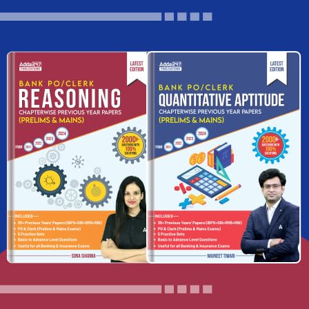 Set of 2 Bank PO & Clerk Reasoning & Quantitative Aptitude Chapterwise Previous Year Papers Book by Sona Sharma & Navnee