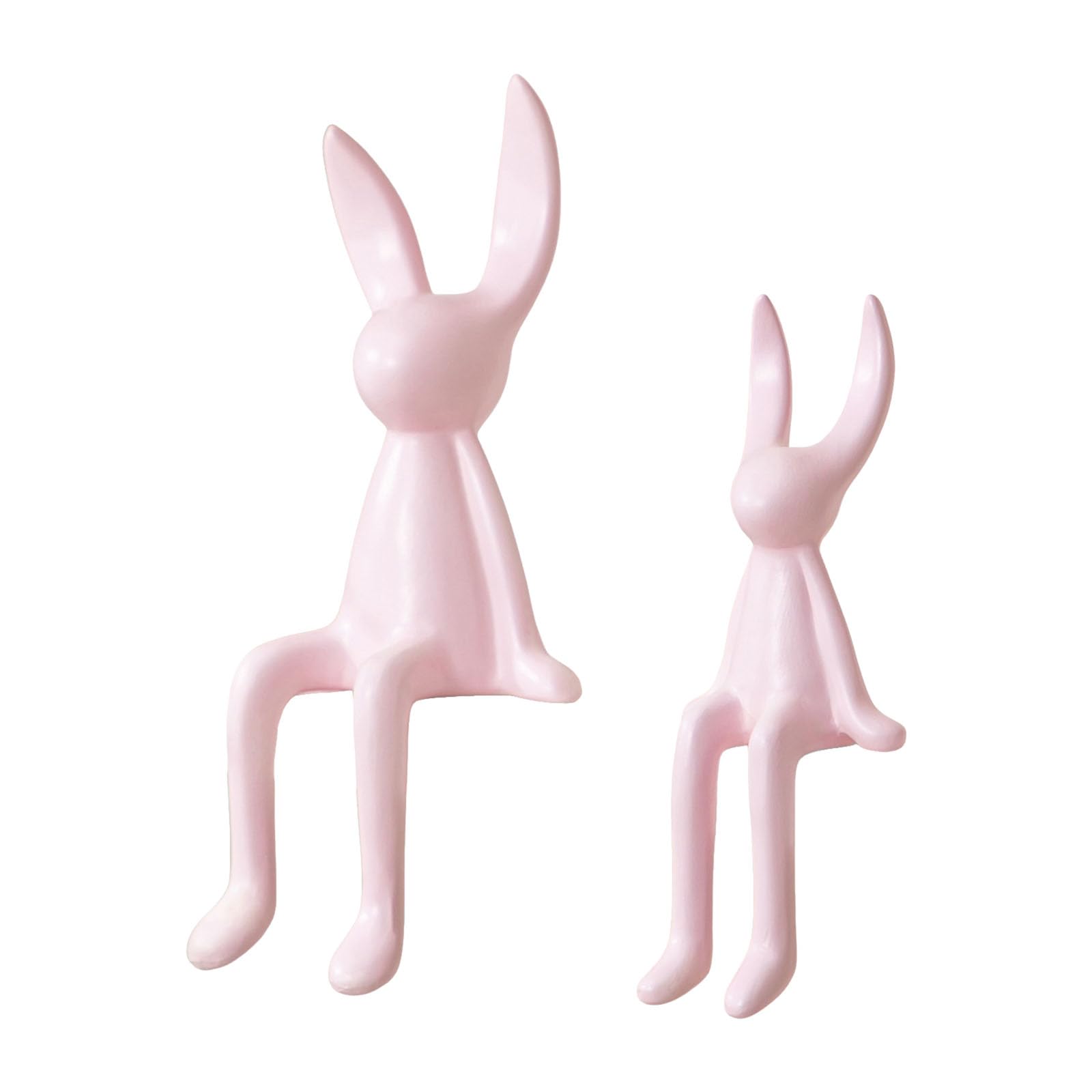 Generisch 4 statuette decorative a forma di coniglietto pasquale, moderne decorazioni pasquali e decorazioni primaverili, per interni, decorazioni da giardino per esterni, feste meteorologiche