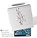 Creative Scents Vanda Tissue Box Cover Square - Cherry Blossom Decor White and Pink Floral Tissue Holder for Bathroom - Decorative Tissue Box Holder with Durable Bottom Slider for Tissues Cube Boxes