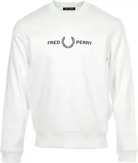 Fred Perry Crew グラフィック月桂樹プリントスウェットシャツ-レギュラーフィット