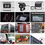 4-polige robuste Nachtsicht-Rückfahrkamera mit 18 IR-LEDs, wasserdicht, für Busse, LKW, Anhänger...