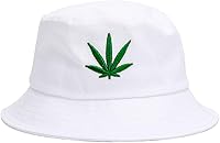 Vista 3 de INOGIH Sombrero reversible de pescador plegable de marihuana y cannabis