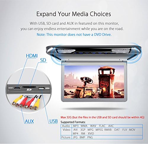 XTRONS CM133HDGREY media input ports