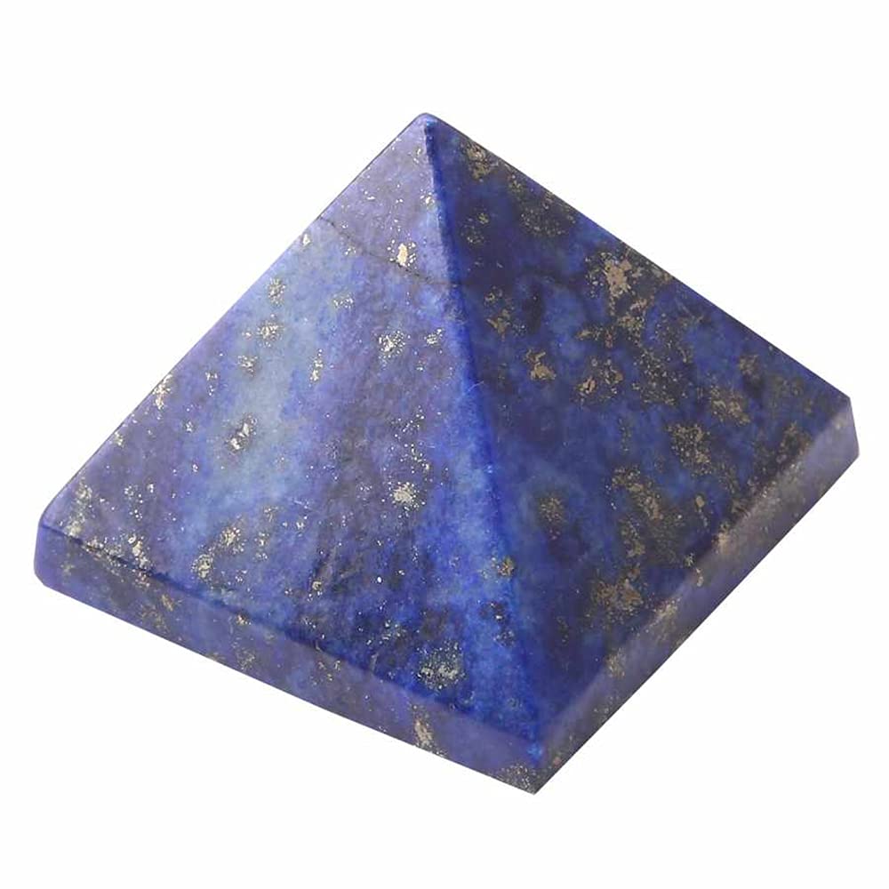 Natural Lapis Lazuli Pyramid 35mm - 40, for Vastu Correction/Reiki Healing/Meditation/Wealth/Protection/Will Power/Creativity/Business/Stability/Success & All Chakra Pyramid