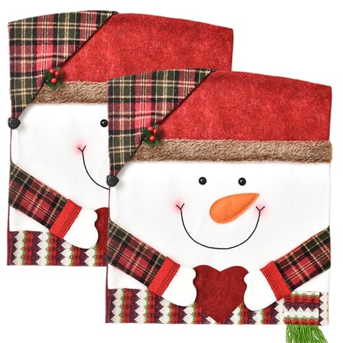 Couvertures chaise Noël douces pour protéger et décorer vos sièges de fête - 4