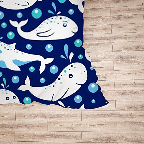 Housse de couette baleines bleu douce pour peau sensible avec ses 2 taies
