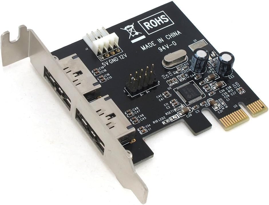 SEDNA - PCI Express 2 x PeSATA/USB Combo Ports Adapter with Extra Low Profile Bracket