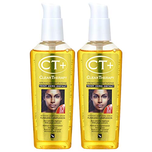 Clear Therapy + Intensive Lightening Serum 75ml (Pack of 2) with Free Roll On Perfume Sample 1 oz