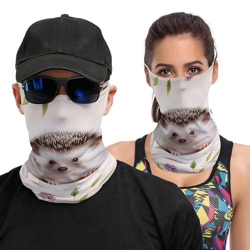 Multipurpose Neck Gaiter Cute Baby Hedgehog Balaclava Face Mask Scarf Headwear Breathable Face Cover