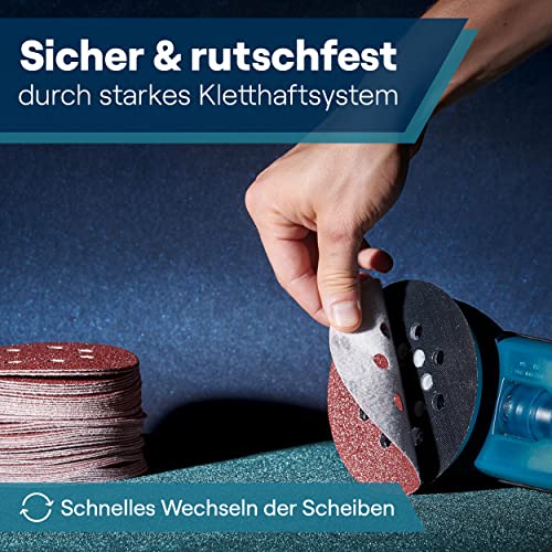 Schleifscheiben 125 mm Werkstein – 60 Stück Schleifpapier Set