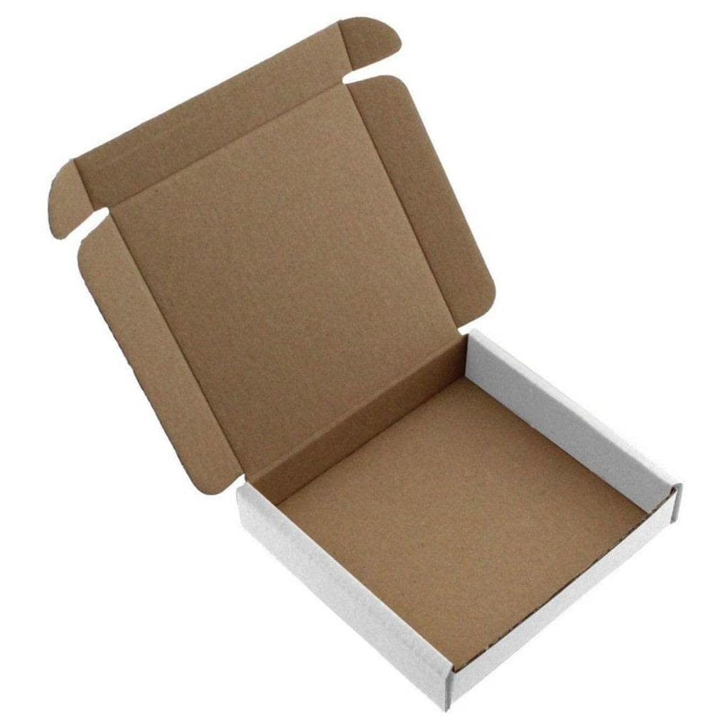 500 x C7 A7 White Box 101x101x22mm (4x4x0.8") RM Large Letter Cardboard Shipping Mailing Boxes