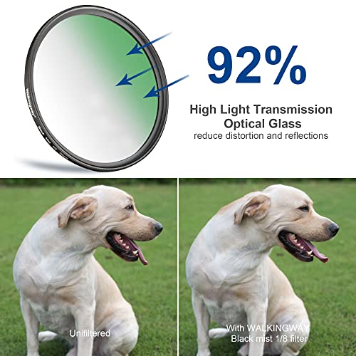 Walking Way 1/8 Black Mist Diffusion Filter 39 MM - Schwarze Leichter Diffusionsfilter - Verträumte Weichzeichner Effektfilter aus Optisches Glas mit Multi-Nano-Beschichtung Softfilter