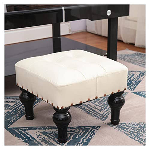 Repose-pieds ottoman en cuir rembourré avec siège de table d'appoint - 2