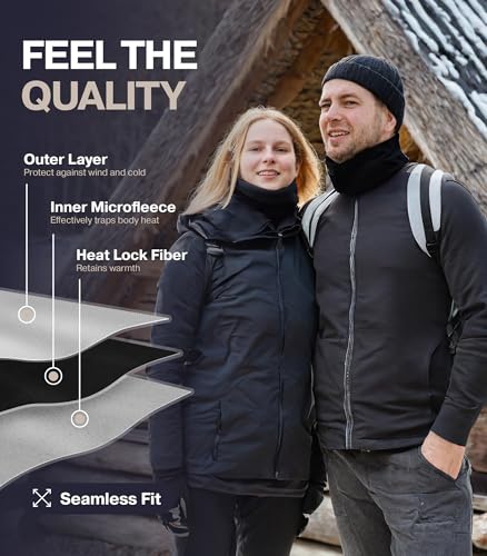 Thermajohn Gola Térmica de Fleece – Protetor de Pescoço Unissex para Homens e Mulheres, Cachecol de