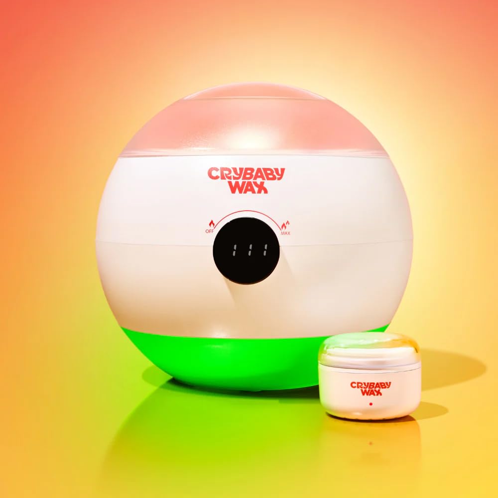 Crybaby Wax The Meltdown Machine Podgrzewacz do wosku | cyfrowy wyświetlacz temperatury, pojemność 480 ml, szybko nagrzewający się garnek do wosku ze zdejmowaną silikonową wkładką