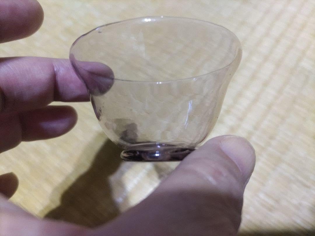 江戸硝子　吹きガラス　酒盃　紫　鉛ガラス　無傷 江戸硝子 吹きガラス 酒盃 紫 鉛ガラス 無傷 30679・35679 - 【公式