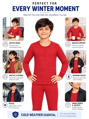 Image of BODYCARE Unisex Polycotton Slim Fit Thermal Tops Round Neck Full Sleeves Pack Of 1