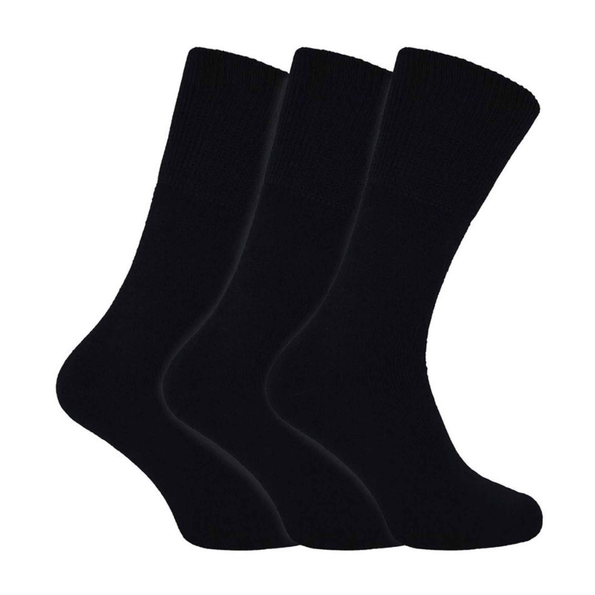 THMO Men's Bamboo Thermal Socks - Black - Size 12-14