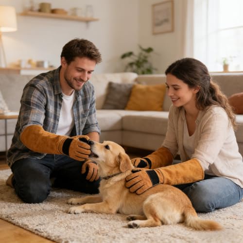 Guantes para manejo de animales a prueba de mordeduras para corte 2