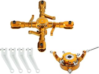 MICROHELI CNC Aluminum Quad Blade Conversion Set (Gold)(for MH-M2EV201Q Series)