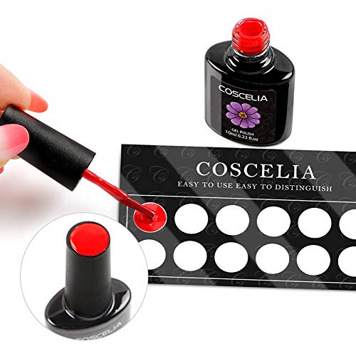 image for COSCELIA Gel Nail Polish Starter Kit with 36W LED Curing Lamp 8 Colors