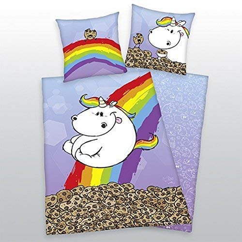 Bettwäsche glatt Fotodruck Regenbogen Kekse 135 x 200 cm Geschenk NEU Wow - All-In-One-Outlet-24 -