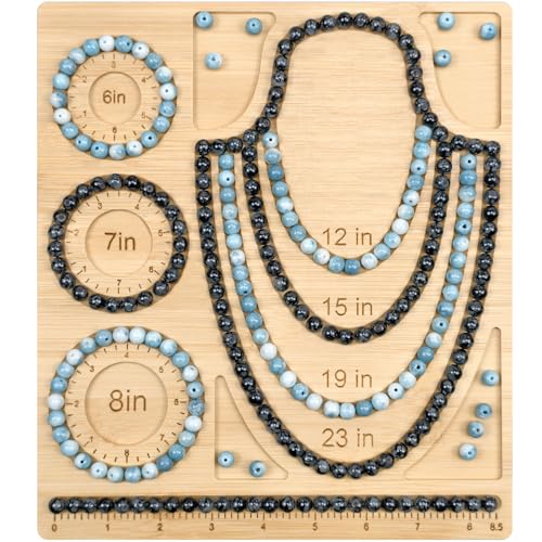 Opiniones y reviews de Telares para abalorios favoritos de las personas. 46 Petoysoso - Tableros de abalorio para hacer joyas, tablero de abalorio de bambú para collar y pulsera, suministros de fabricación de joyas, suministros de bandeja de abalorio...