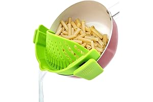 YEVIOR Clip-On Pot Drainer for Hands-Free Straining