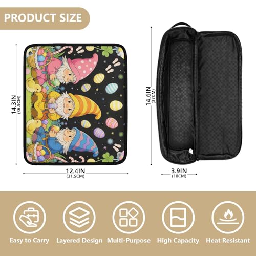 Bolsa de viaje para herramientas de cabello y tapete resistente al calor de doble capa para planchas, rizadoras y alisadoras de cabello miniatura 4