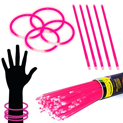 KAWIN Shopping on line 400 Braccialetti Luminosi Starlight Fluorescenti Monocolore ROSA Pink
