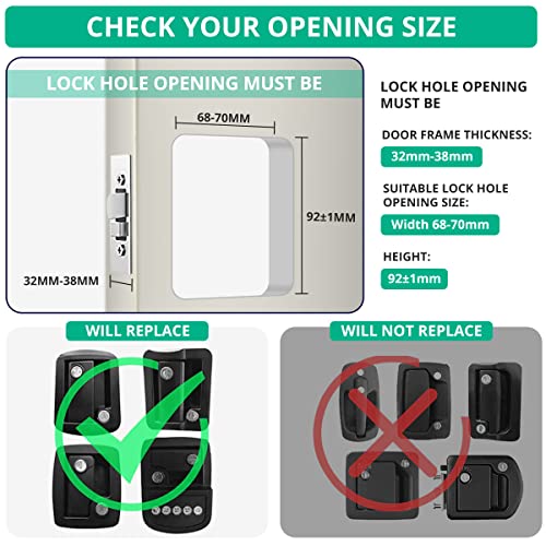 Kroak Rv Fingerprint Keyless Entry Door Lock, 3-In-1 Flexibility Unlock Zinc Alloy Rv Lock With 2 Remote Fobs & 4 Keys, Door Lock Keyless Entry For Rv, Yacht, Travel Trailer #TOP1