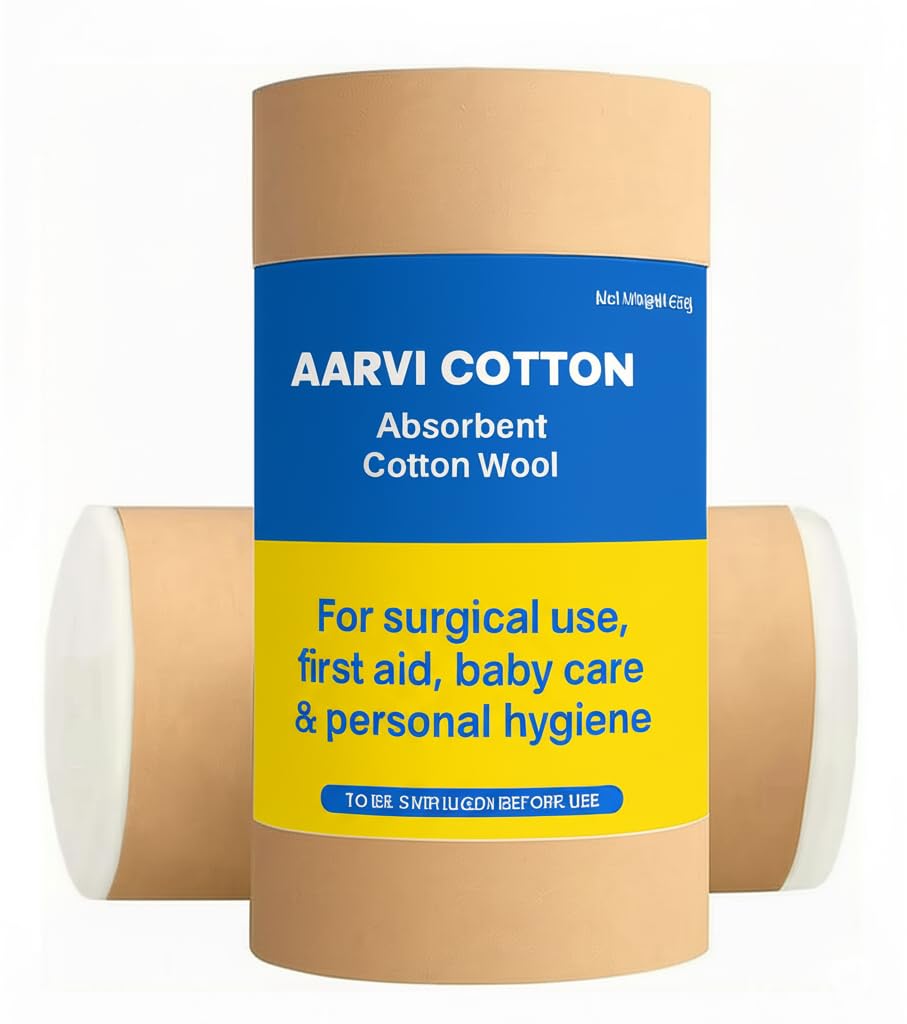 500g Absorbent Cotton Wool Roll for Surgical Use, First Aid, Baby Care and Personal Hygiene