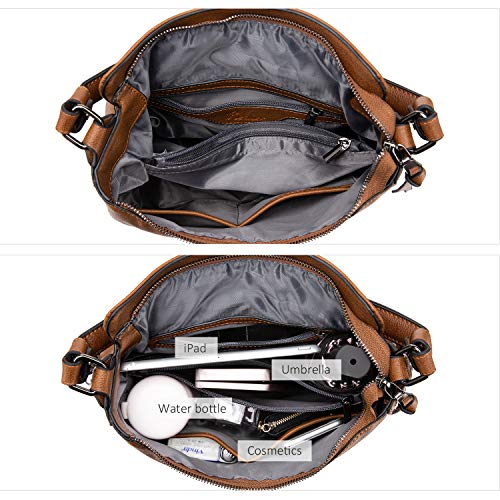 Handbags for Women Medium Designer Ladies Hobo bag Bucket Purse Faux Leather - Thumbnail 6