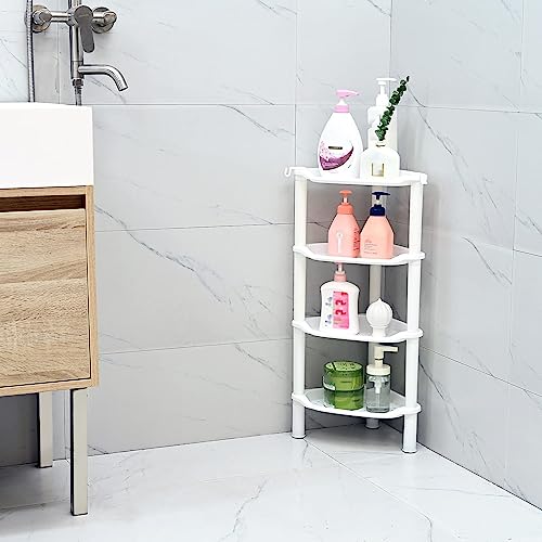 Slzbcy CYSS5 4 Tier Corner Shower Caddy, Rustproof, Plastic Shower Organizer For Bathroom, Bathtub, Shower Pan, Bath Accessories Shower Caddies, 13.5 X 10 X 33.5 Inches, White thumb #5