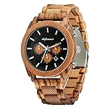 shifenmei S5561 - Orologi in legno leggero a doppio tempo con datario, cronografo, calendario...