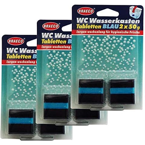 Preisjubel 6 x 50g Braeco WC Wasserkasten Tabletten blau Cover