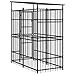 BARULUOAKLIFE Black Powder-Coated Steel Outdoor Dog Kennel 19.8 sq ft Durable Weatherproof Shelter with Escape-Proof Latches Spacious Interior for Pet Safety and Security