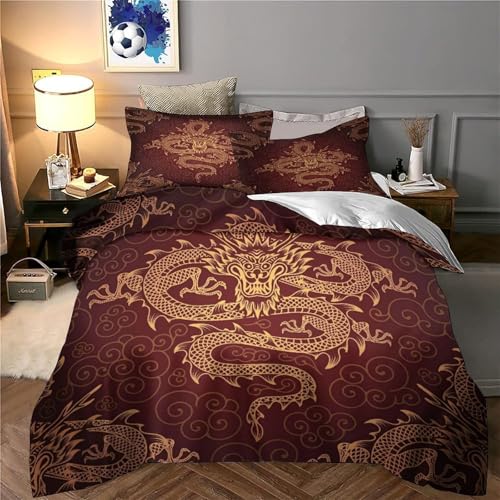 Housse de couette dragon 3D en microfibre premium hypoallergénique - 6