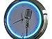 Produktbild Neon Uhr Microphone Fiftie´s Style Wanduhr Deko-Uhr Leuchtuhr USA 50's Style Retro Uhr Neonuhr