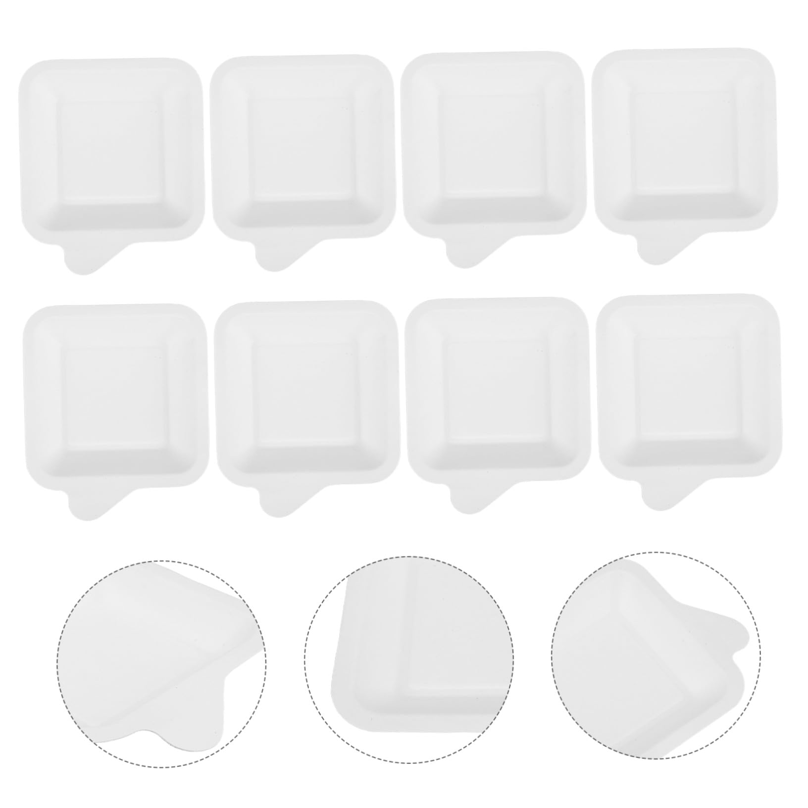100 Piezas Unidades Platos Cuadrados Desechables para Fiestas Cumpleaños y Barbacoas Platos Resistentes para Tartas Catering y Reuniones al Aire