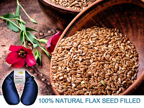 Happy Wraps Microwavable Herbal Neck Wrap - Hot Cold Aromatherapy Neck Warming Pillow - Heating Pad For Migraines, Stress, Gifts For Women, Birthdays, Christmas And Free Sleep Mask - Sapphire #TOP4