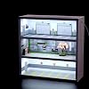 Garage Model Display Case 1/64 Scale Car Display Case with LED Light & Clear Door Parking Garage Diorama Vehicle Storage Case with 16 Parking Spaces for Sports Vehicle