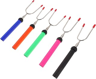 Parliky 5 Peças Garfo Telescópico Para Churrasco Utensílios Domésticos Garfo De Metal Para Churrasco Ao Ar Livre Garfos De Carne Aço Inoxidável Garfo Para Churrasco De Aço Inoxidável Tela