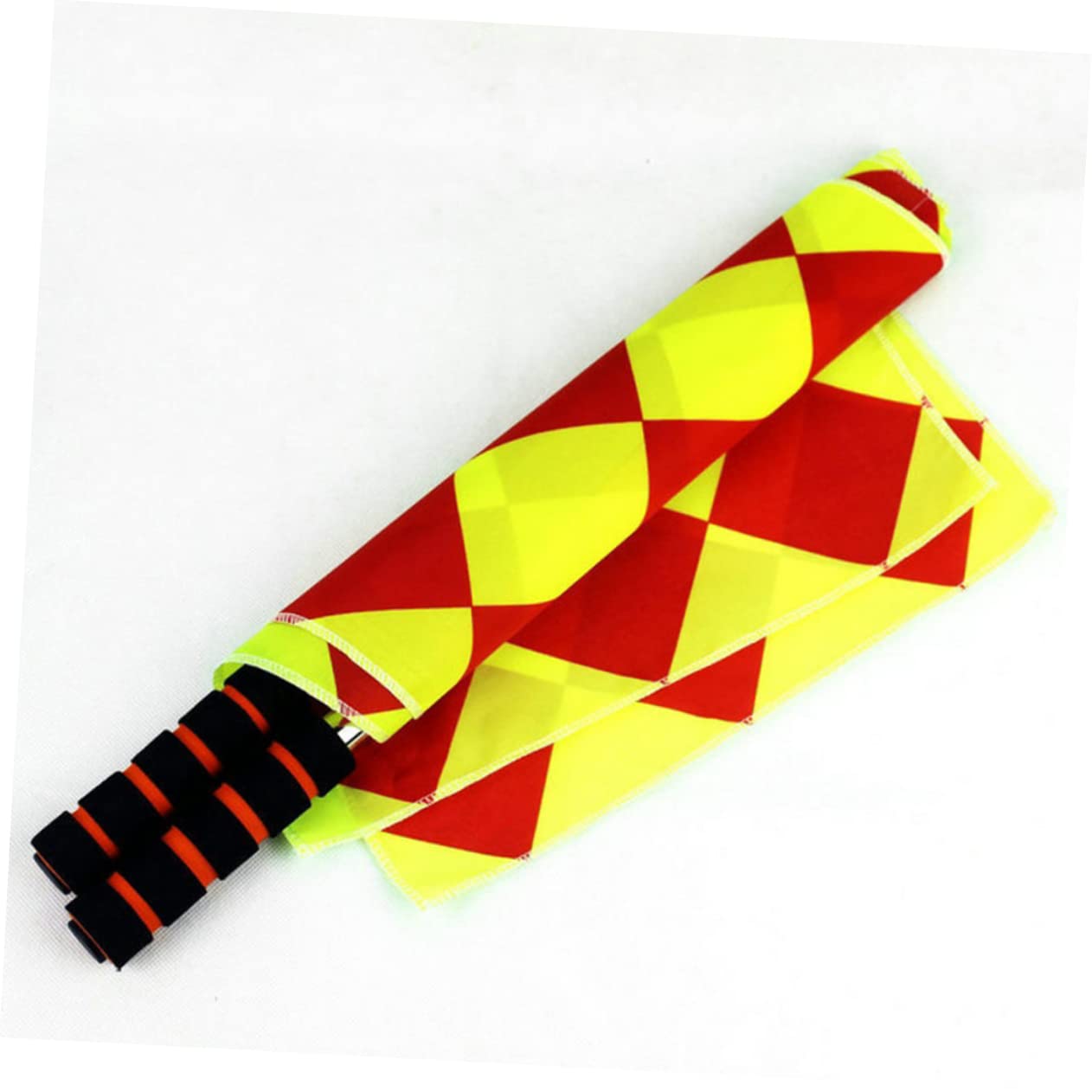 Lot De 2 Drapeaux D'arbitre De Football – Double Face, Tube Acier, éponge, Pour Matchs Et Entraînements